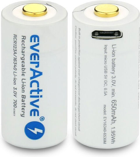 everActive Επαναφορτιζόμενη Μπαταρία 16340 Li-ion 700mAh 3V 1τμχ