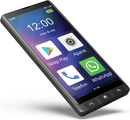 MaxCom MS601 Dual SIM (4/64GB) Κινητό με Μεγάλα Κουμπιά Μαύρο
