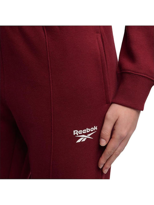 Identity Παντελόνι Φόρμας Fleece Μπορντό
