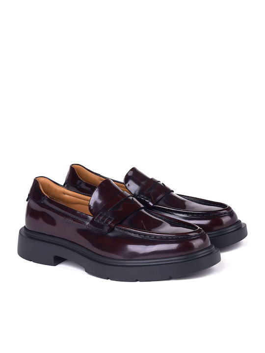 Ανδρικά Loafers σε Κόκκινο Χρώμα