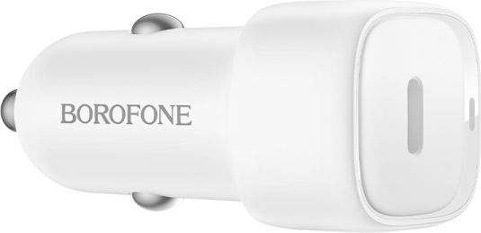Borofone Auto-Ladegerät 20W Schnellladung mit einem Anschluss: 1xType-C Weiß Farbe