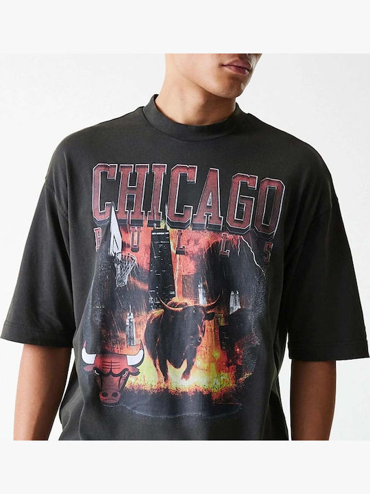 New Era Chicago Bulls NBA Washed Graphic Grey T-shirt 60684355 Grey