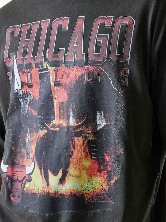 New Era Chicago Bulls NBA Washed Graphic Grey T-shirt 60684355 Grey