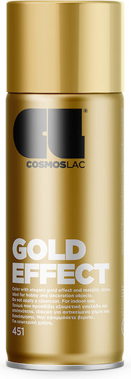Cosmos Lac Spray Paint Effect High Temperature with Mirror Effect Gold N451 Mirror Gold Effect 400ml