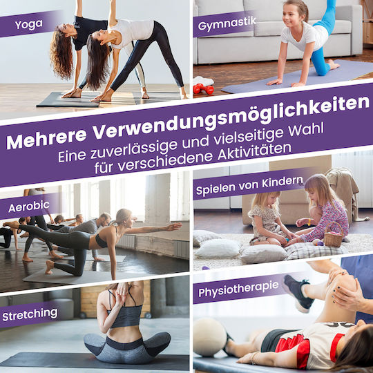 Costway Costway Pilates Exercise Mat Purple 300x117x5cm