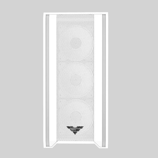 Preyon Nest Windy Gaming Midi-Turm Computergehäuse mit Seitenfenster Weiß