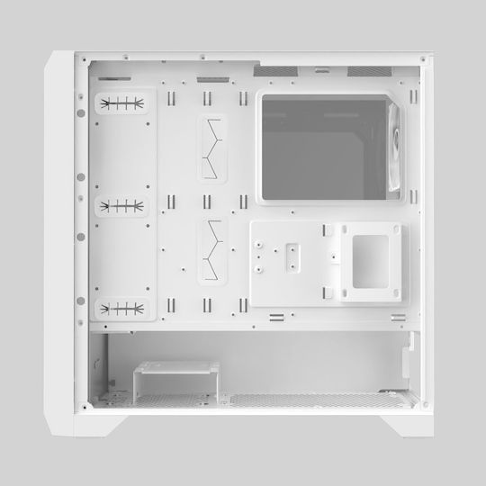 Preyon Nest Windy Gaming Midi-Turm Computergehäuse mit Seitenfenster Weiß