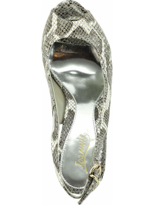 Damenplattformen Silber
