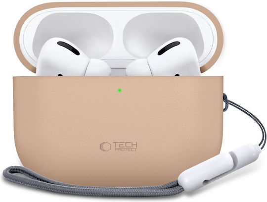 Tech-Protect Silicone Hülle Silikon in Braun Farbe für Apple AirPods Pro 3