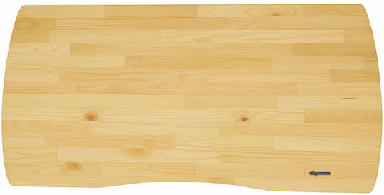 Elektrisch Schreibtisch aus Massivholz White, Pine mit Metallbeinen & verstellbarer Höhe 120x60cm
