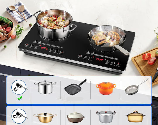 Amzchef Countertop Burner Induktion Double