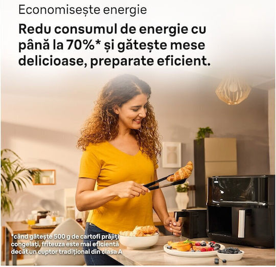 Braun Friteuză cu aer cu Coș Detașabil Dublu 8lt Negru TD3030IBK