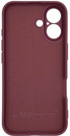 Handyhülle iPhone 16 Silky Soft Touch Silikon Burgundisch Kameraschutz