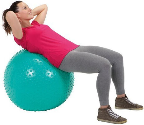 Ruilin Μπάλα Pilates 65cm , 1.28kg σε Μαύρο Χρώμα