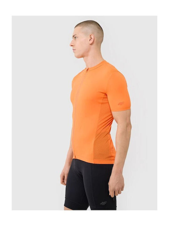 4F Fahrradtrikot Männer Kurze Ärmel Fahrradtrikot Straße Orange