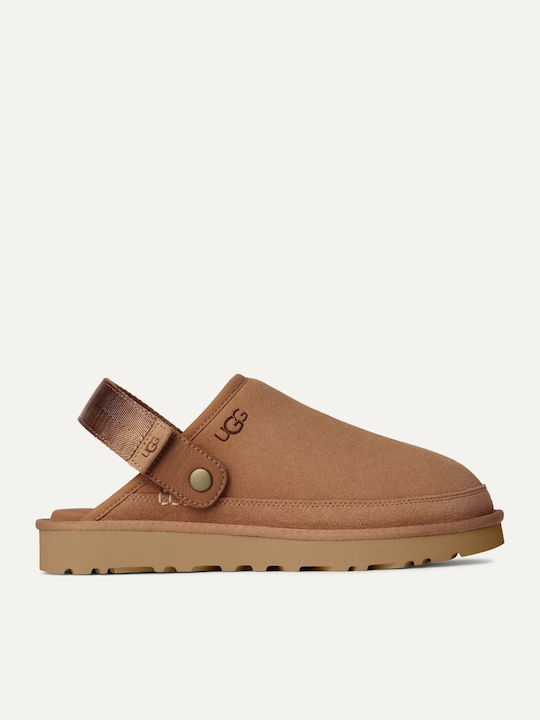 Golden Coast Clog II Χειμερινές Ανδρικές Παντόφλες Καφέ