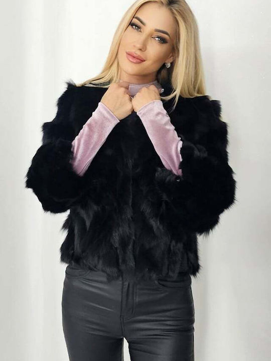 Κοντή Γυναικεία Γούνα Black
