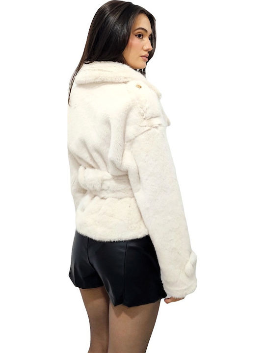 Frauen Pelz White
