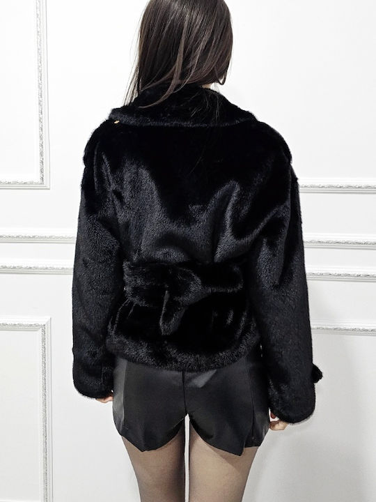 Frauen Pelz Black