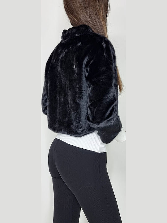 Frauen Pelz Black