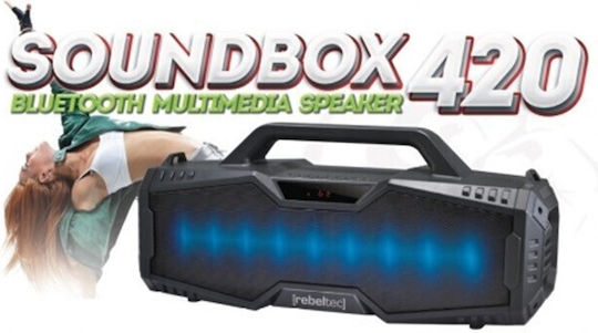 Rebeltec Soundbox 420 Ηχείο Bluetooth 30W με Ραδιόφωνο και Διάρκεια Μπαταρίας έως 12 ώρες Μαύρο