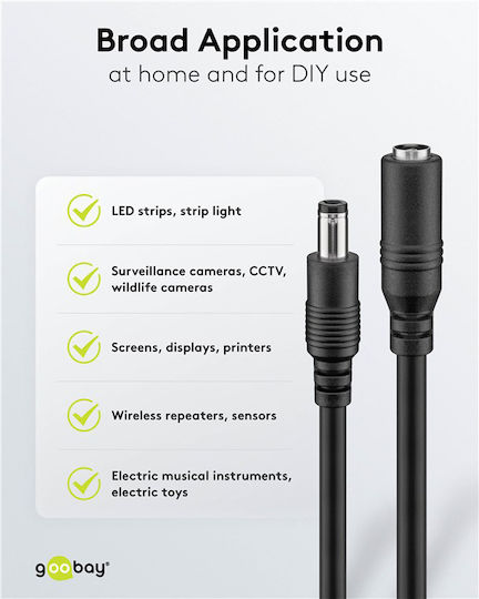 Goobay DC - DC Cable 5m Black (76671)