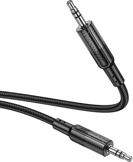 Hoco Cablu Audio Jack 3,5 mm Male - 3,5 mm Male Negru 1m Upa27