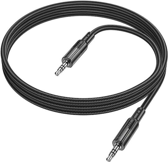 Hoco Cablu Audio Jack 3,5 mm Male - 3,5 mm Male Negru 1m Upa27