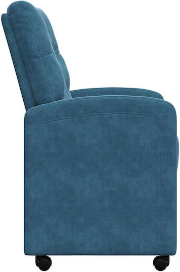 Dining Room Velvet Armchair Blue 58x67x97cm 2pcs