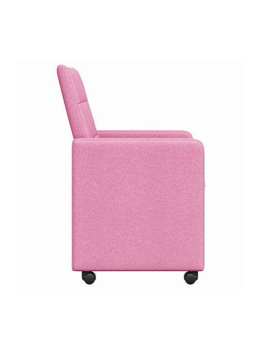 Dining Room Fabric Armchair Pink 58x65x94cm 2pcs