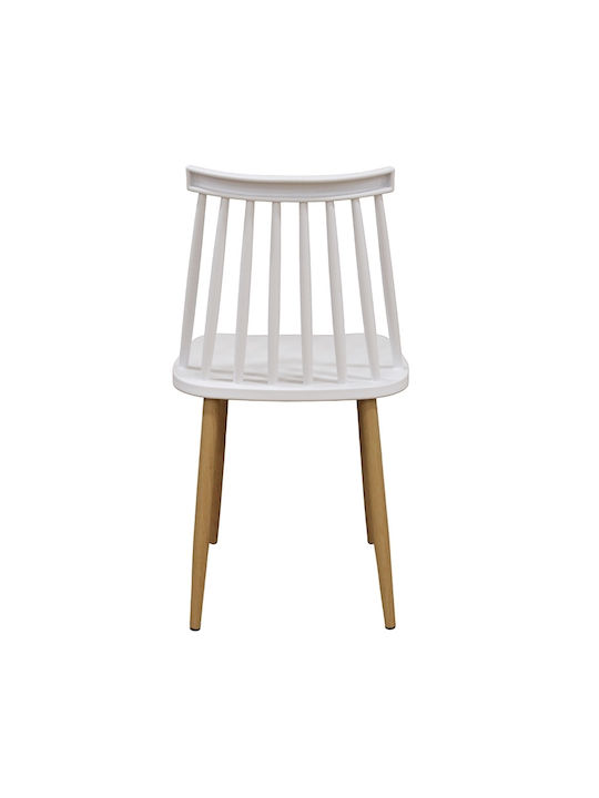 Mirella Kitchen Polypropylene Chair White 42x45.5x78.5cm