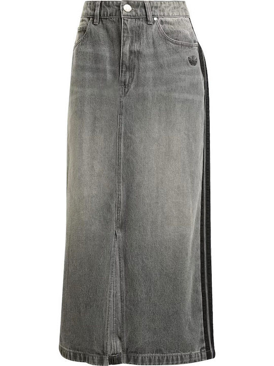 Denim Maxi Rock Grey