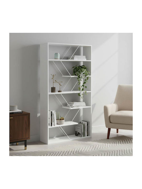 Βιβλιοθήκη Model Λευκό 84x24x157εκ.