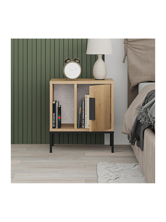 Bedside Table Glynn Wooden Beige 45x35x50cm GP037-0233 1