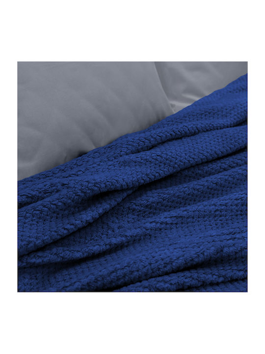 Lino Home Napnest Κουβέρτα Fleece Υπέρδιπλη 220x240εκ. Μπλε