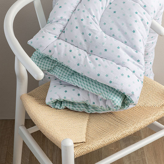 Palamaiki Set Duvet Crib Cotton Bon Bon Turquoise 110x150cm