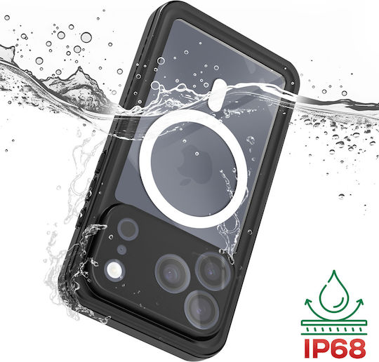 Redpepper Калъф за iPhone 17 Pro Max IP68 Водоустойчив Удароустойчив 2м Включен Връзка Черен
