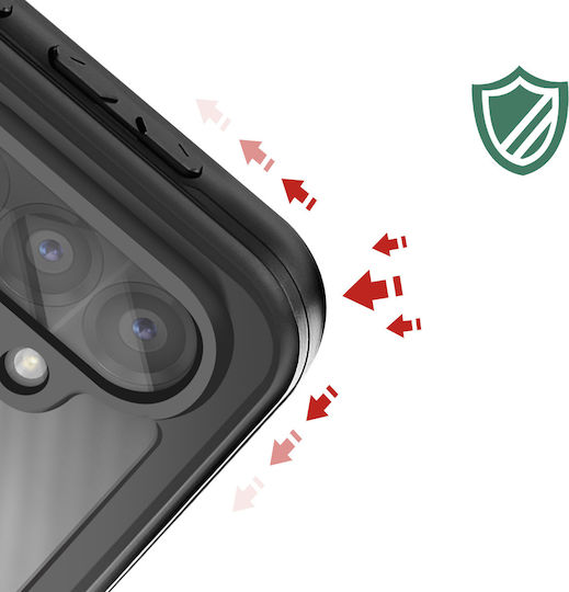 Redpepper Wasserdichte Handyhülle Samsung Galaxy A56 Ip68 Stoßfest Integriertes Lanyard Schwarz