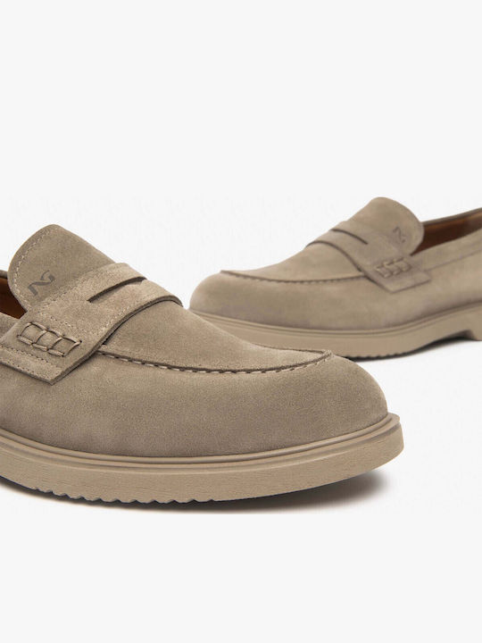 Men's Synthetic Leather Loafers Brown