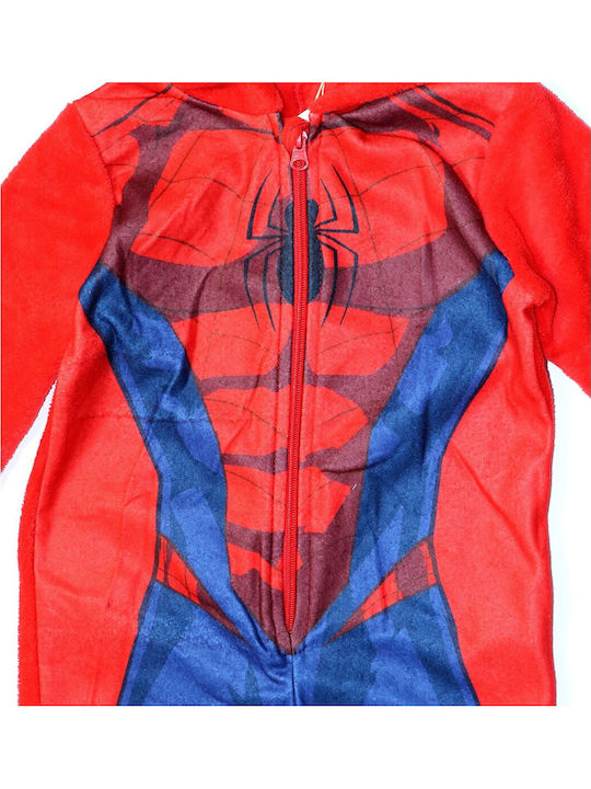 Marvel Kids' One-piece Pajamas Winter Fleece Red