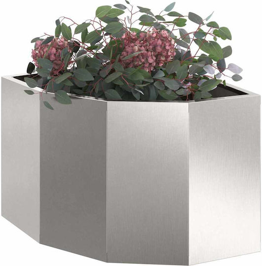 vidaXL Pot Metallic Silver 45x45x35cm.