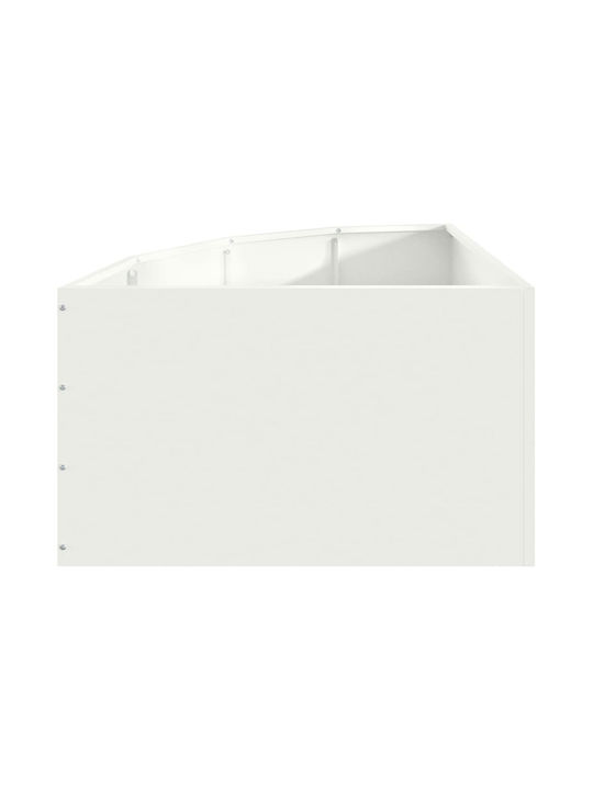 vidaXL Ghiveci Metal Alb 60x60x35cm.