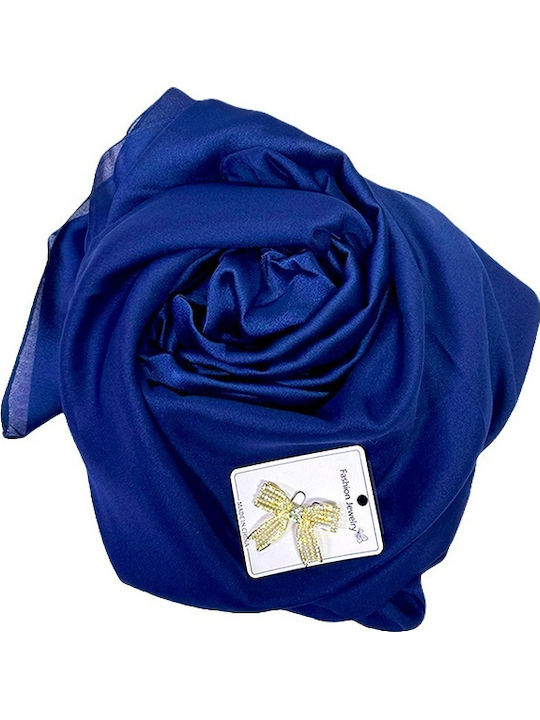 Velve Damen Seiden Schal Blau
