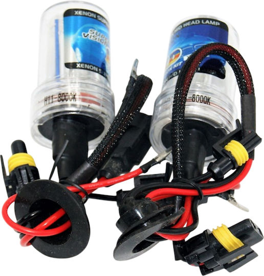 Lamps Car H11 Xenon 8000K Cold White 12V 35W 2pcs