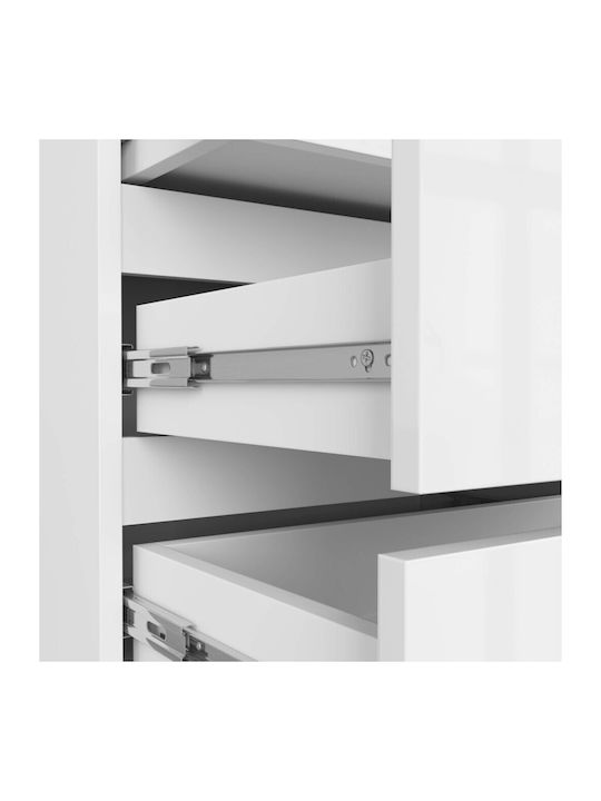 Comoda pentru Dormitor cu 3 sertare Matte White 60x35x57buc