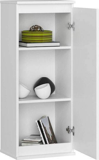 Dulap Suspendat pentru Sufragerie din Placă Aglomerată Alb, Stejar Sonoma 40x30x99cm
