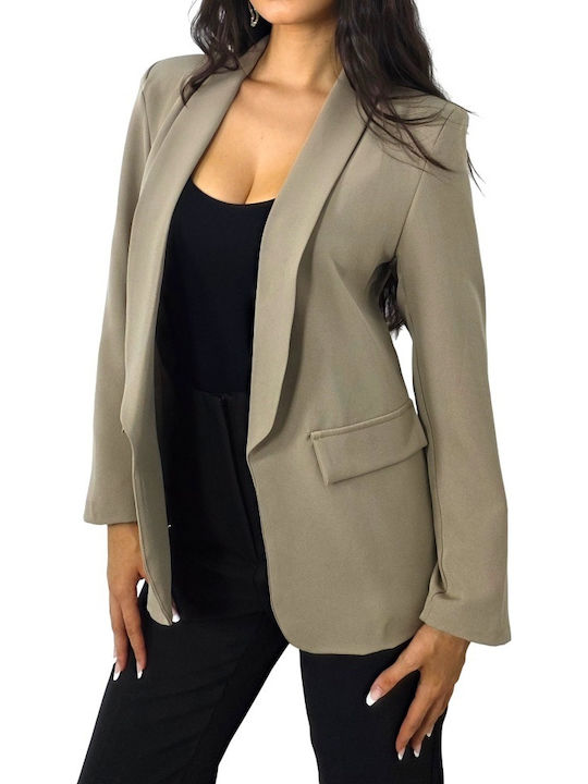 Lang Damen Blazer Cappuccino