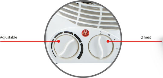 Alpina Appliances Fan Heater Room Floor Alb 2000W