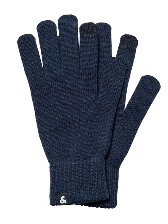 Men's Knitted Touch Gloves Navy Blue