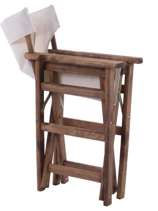 Director's Chair Wooden Limnos Ecru 57x54x88.5cm